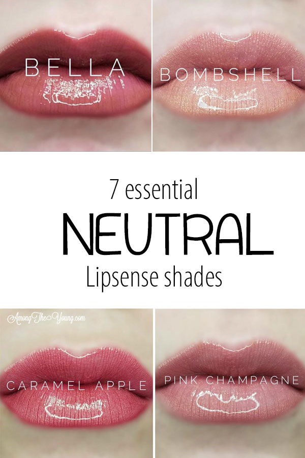 7 Neutral Lipsense® Colors featured by top Lipsense distributor, Among the Young