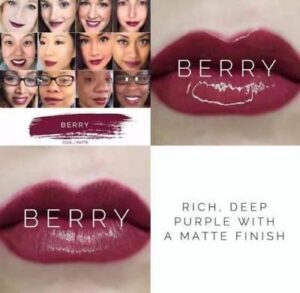 The best fall Lipsense colors featured by top Utah beauty blog Among the Young: image of Berry