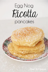 The best ricotta pancakes recipe featured by top Utah Foodie Among the Young: image of ricotta pancakes stacked pin