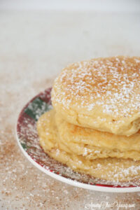 The best ricotta pancakes recipe featured by top Utah Foodie Among the Young: image of ricotta pancakes stacked