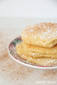 The best ricotta pancakes recipe featured by top Utah Foodie Among the Young: image of ricotta pancakes stacked
