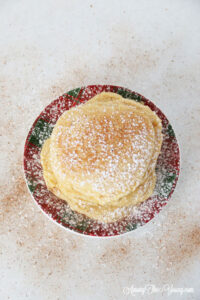 The best ricotta pancakes recipe featured by top Utah Foodie Among the Young: image of pancakes from above