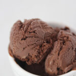 The Best Chocolate ice cream featured by top Utah Foodie blog Among the Young: image of close up ice cream