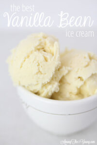 The Best vanilla bean ice cream featured by top Utah Foodie blog Among the Young: image of Vanilla Bean pin 4