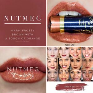 The best fall Lipsense colors featured by top Utah beauty blog Among the Young: image of Nutmeg